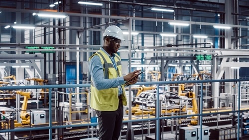 Man in high Vis with Clipboard Shutterstock